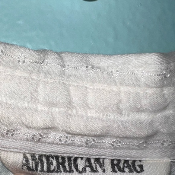 American Rag Off White Long Sleeve Light Weight Boho Button Down Women’s Medium - Picture 4 of 4